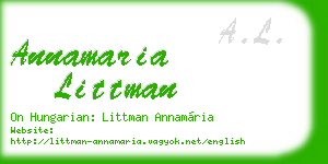 annamaria littman business card